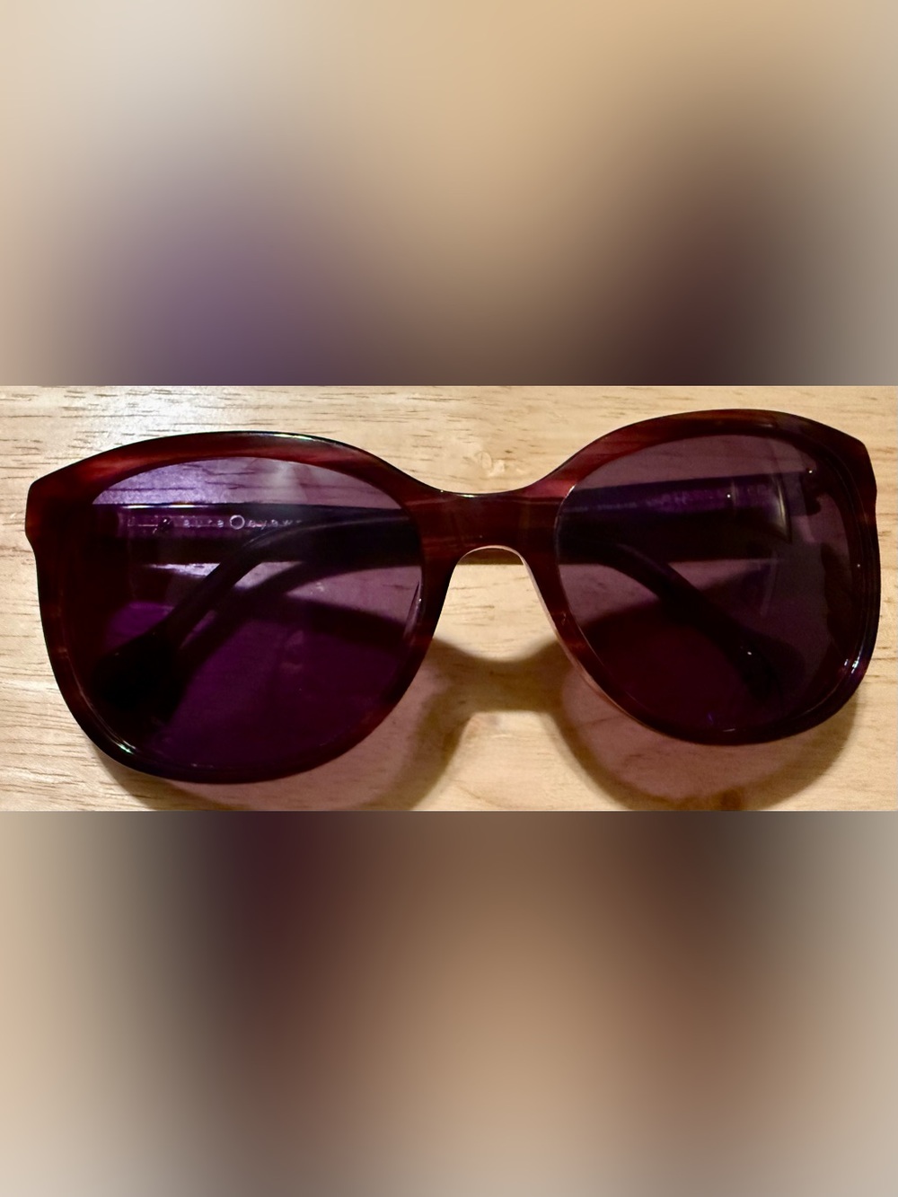Aura Oversized Plum Gradient Sunglasses